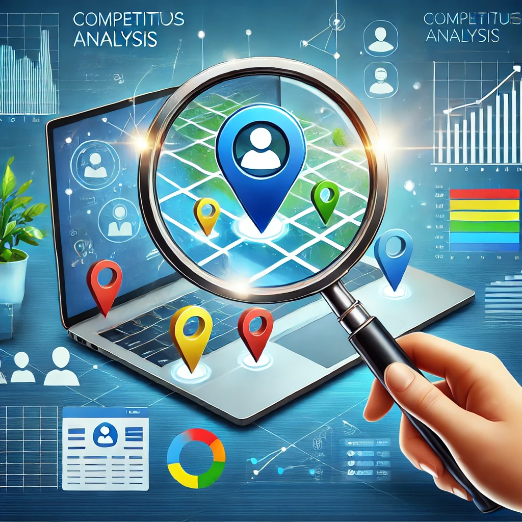 DALL·E 2024-11-20 15.34.20 - A professional and sleek thumbnail image for an article titled 'Competitor Analysis_ In-Depth Guide to Using Google My Business.' The image should fea